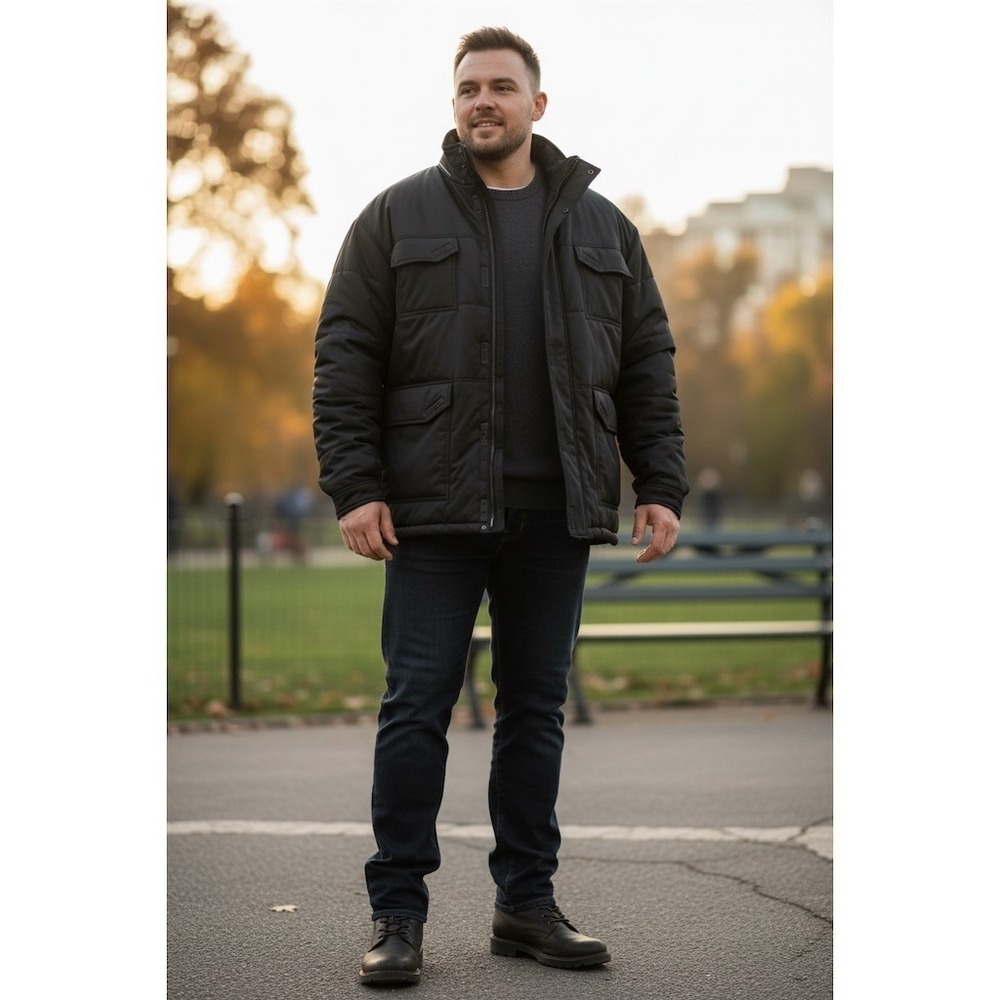 Wilson's Leather Men's 3X Black Quilted Insulated Coat Full Zip 4 Pocket